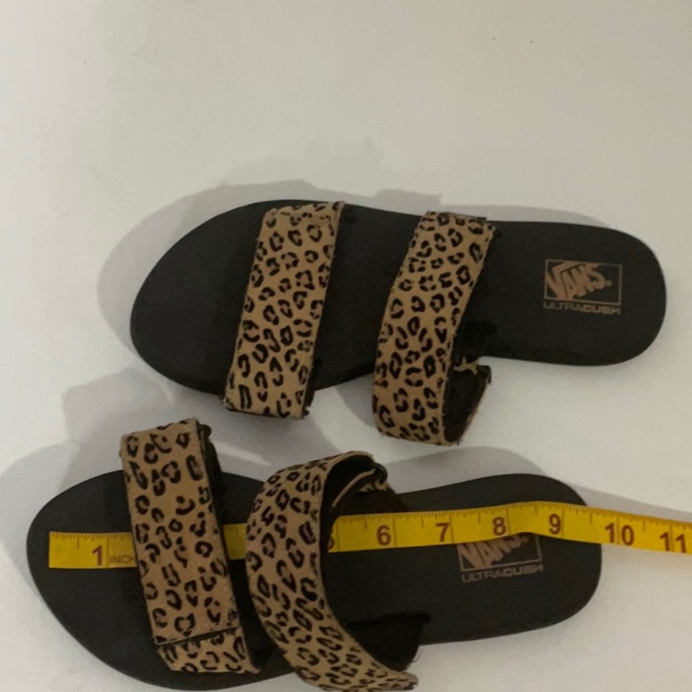Vans Cayucas Mega Platform Cheetah Sandals Double Strap Self Adhesive; EUC. - Picture 11 of 11